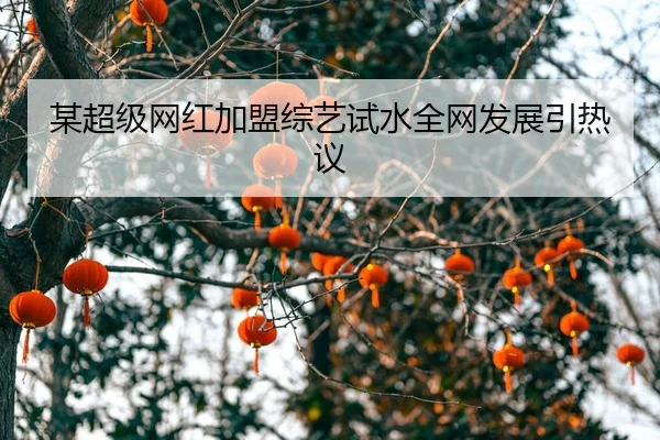 某超级网红加盟综艺试水全网发展引热议